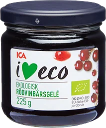 Gelé Rödvinbär Ekologisk 225g ICA I love eco