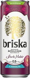 Cider Svarta VInbär Alkoholfri 0,5% Ekologisk 33cl Briska