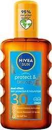 Solkräm Protect & Bronze Oil Spray SPF30 200ml Nivea Sun