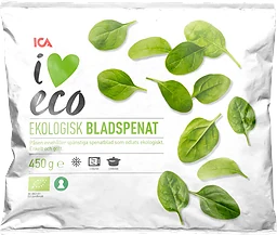 Bladspenat Fryst Ekologisk 450g ICA I love eco